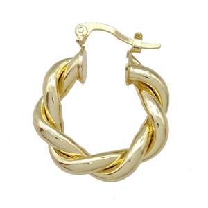 Copper Latchback Earrings Gold Plated, approx 24mm [FN41977]