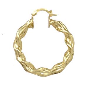 Copper Latchback Earrings Gold Plated, approx 35mm [FN41980]