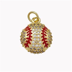 Copper Pendant Pave Zirconia Slide Fasterner Gold Plated, approx 13mm [FN42167]