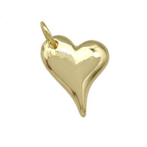 Copper Heart Pendant Gold Plated, approx 11.5-15mm [FN42302]