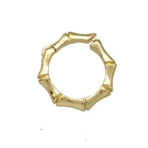 Copper Clasp Bamboo Gold Plated, approx 16mm [FN42320]