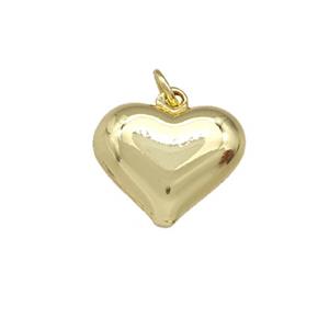 Copper Heart Pendant Hollow Gold Plated, approx 16mm [FN42327]