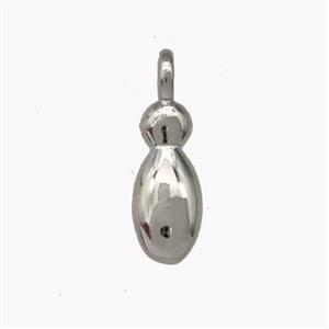 Copper Letter-I Pendant Platinum Plated, approx 12-14mm [FN42395]