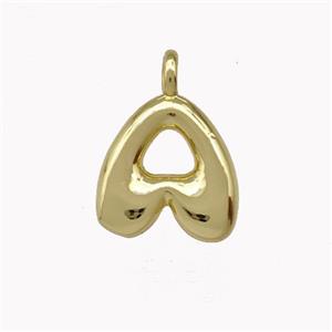 Copper Letter-A Pendant Gold Plated, approx 12-14mm [FN42414]