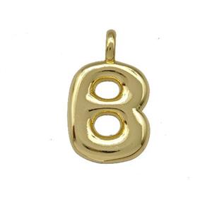Copper Letter-B Pendant Gold Plated, approx 12-14mm [FN42415]