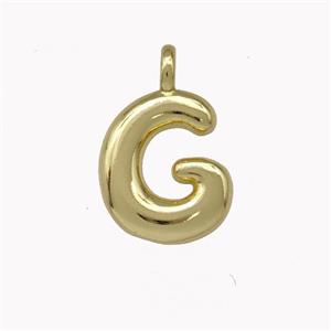 Copper Letter-G Pendant Gold Plated, approx 12-14mm [FN42420]