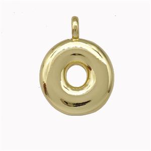 Copper Letter-O Pendant Gold Plated, approx 12-14mm [FN42428]