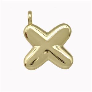 Copper Letter-X Pendant Gold Plated, approx 12-14mm [FN42437]