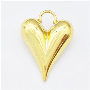 Copper Heart Pendant Gold Plated, approx 20-25mm [FN42569]