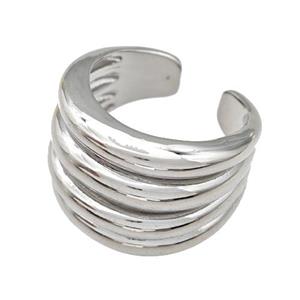 Copper Rings Platinum Plated, approx 18mm, 18mm dia [FN42674]