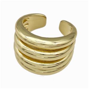 Copper Rings Gold Plated, approx 18mm, 18mm dia [FN42675]