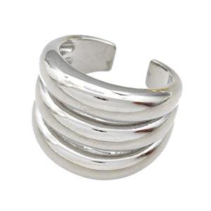 Copper Rings Platinum Plated, approx 20mm, 18mm dia [FN42676]