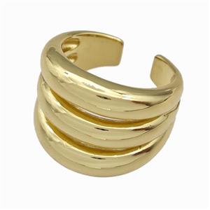 Copper Rings Gold Plated, approx 20mm, 18mm dia [FN42677]