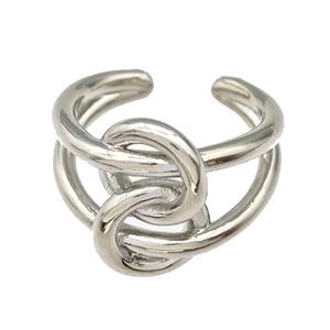 Copper Rings Platinum Plated, approx 11mm, 18mm dia [FN42678]