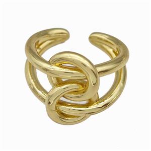 Copper Rings Gold Plated, approx 11mm, 18mm dia [FN42679]