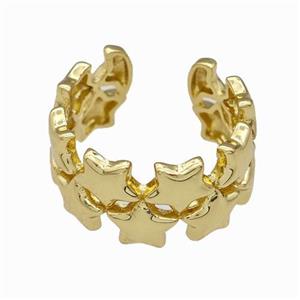 Copper Rings Gold Plated, approx 12mm, 18mm dia [FN42683]