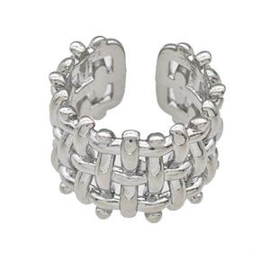 Copper Rings Platinum Plated, approx 15mm, 18mm dia [FN42684]