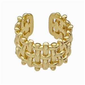 Copper Rings Gold Plated, approx 15mm, 18mm dia [FN42685]