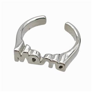 Copper Rings Platinum Plated, approx 5-19mm, 18mm dia [FN42686]