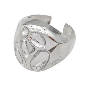 Copper Ring Platinum Plated, approx 20mm, 18mm dia [FN42694]