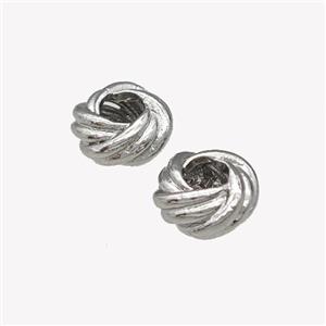Copper Rondelle Beads Large Hole Platinum Plated, approx 8mm, 4mm hole [FN42909]