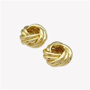 Copper Rondelle Beads Large Hole Gold Plated, approx 8mm, 4mm hole [FN42910]