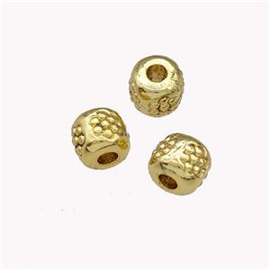 Copper Round Beads Gold Plated, approx 4.5mm [FN42917]