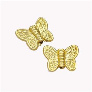 Copper Butterfly Beads Gold Plated, approx 8.5-11mm [FN42924]