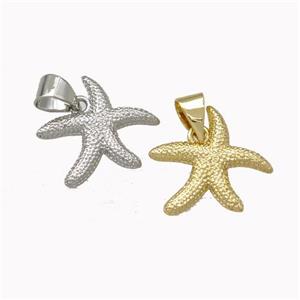 Copper Starfish Charms Pendant Mixed, approx 15mm [FN43089]