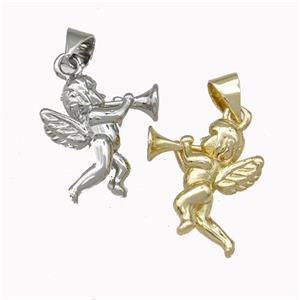 Copper Angel Pendant Mixed, approx 13-16mm [FN43095]