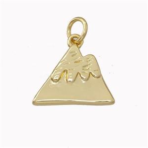 Mountain Charms Copper Pendant Gold Plated, approx 12-15mm [FN43113]