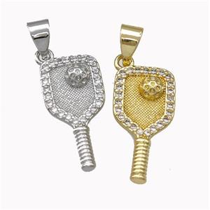 Copper Key Charms Pendant Pave Zirconia Mixed, approx 9.5-19mm [FN43156]
