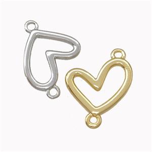 Copper Heart Connector Mixed, approx 12-13mm [FN43168]