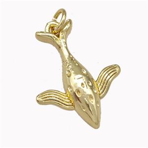 Copper Shark Charms Pendant Gold Plated, approx 16.5-21mm [FN43183]