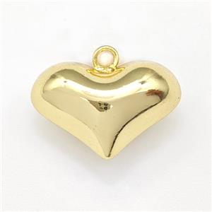 Copper Heart Pendant Hollow Gold Plated, approx 14-20mm [FN43324]