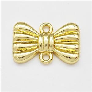 Copper Bow Connector Gold Plated, approx 13-20mm [FN43346]