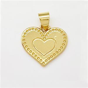 Copper Heart Pendant Gold Plated, approx 15mm [FN43349]