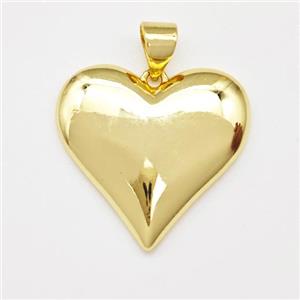 Copper Heart Pendant Gold Plated, approx 19-20mm [FN43422]