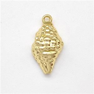 Conch Shell Charms Copper Pendant Gold Plated, approx 9-15mm [FN43808]
