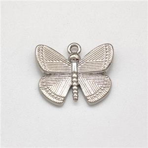 Copper Butterfly Pendant Platinum Plated, approx 11-15mm [FN43819]
