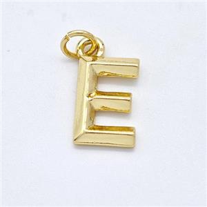 Copper Letter-E Pendant Gold Plated, approx 9-12.5mm [FN44102]