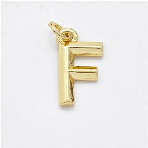 Copper Letter-F Pendant Gold Plated, approx 9-12.5mm [FN44103]