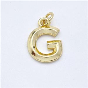 Copper Letter-G Pendant Gold Plated, approx 9-12.5mm [FN44104]
