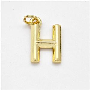Copper Letter-H Pendant Gold Plated, approx 9-12.5mm [FN44105]