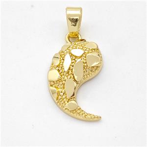 Copper Teardrop Pendant Nugget Gold Plated, approx 12-18mm [FN44583]