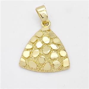 Copper Triangle Pendant Nugget Gold Plated, approx 18mm [FN44599]
