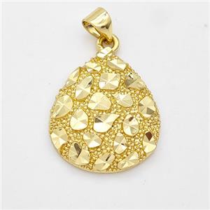 Copper Teardrop Pendant Nugget Gold Plated, approx 17-20mm [FN44600]