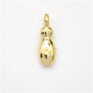 Copper Letter-I Pendant Gold Plated, approx 13-17mm [FN44925]