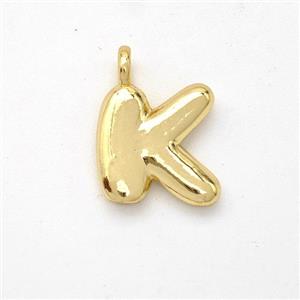 Copper Letter-K Pendant Gold Plated, approx 13-17mm [FN44927]