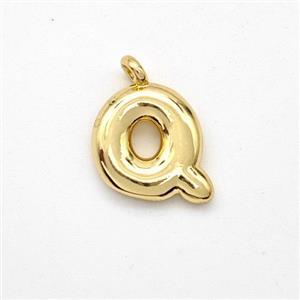 Copper Letter-Q Pendant Gold Plated, approx 13-17mm [FN44933]